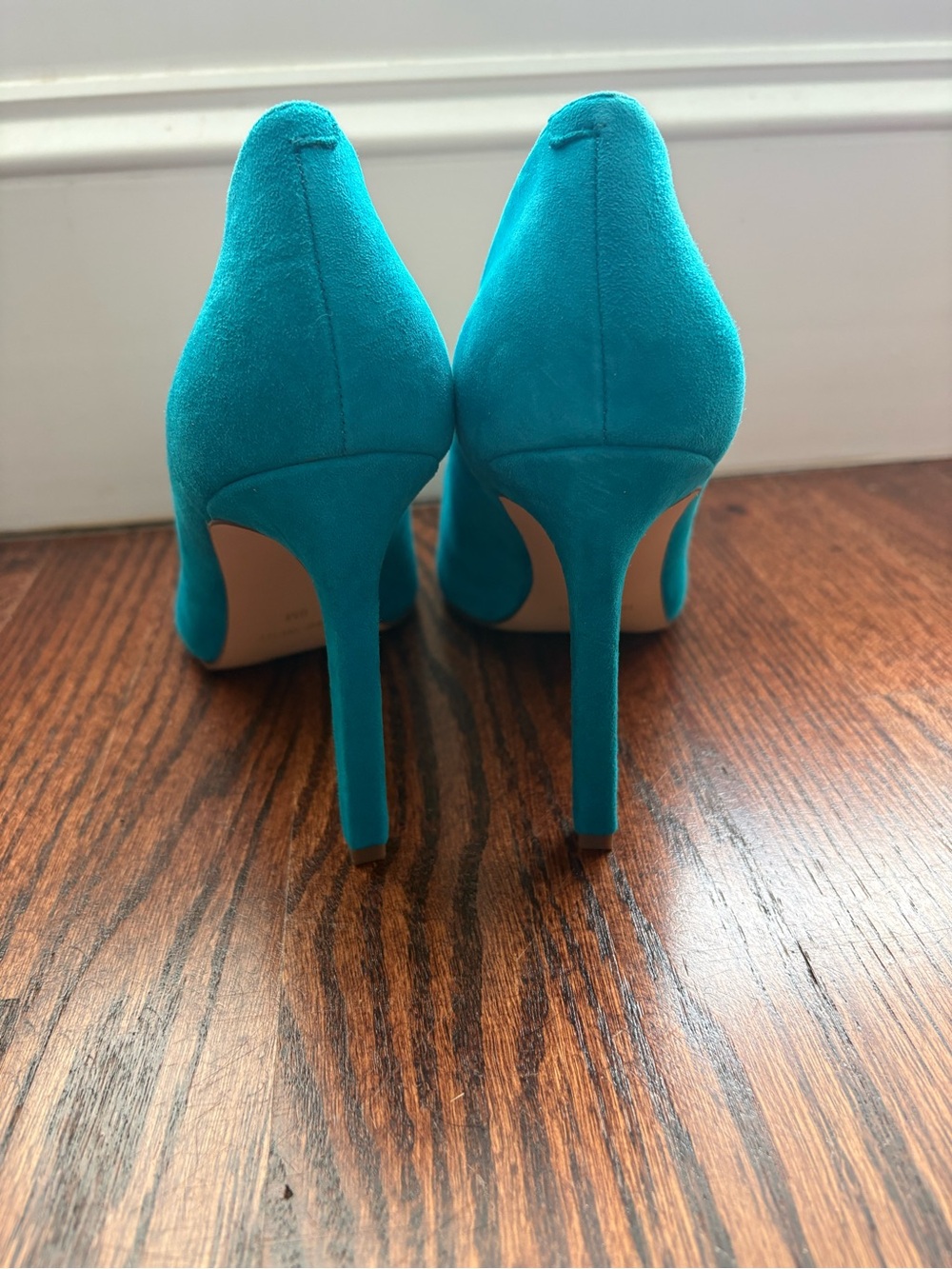 Nine West Teal Suede Pointed Pumps - Picture 5 of 6